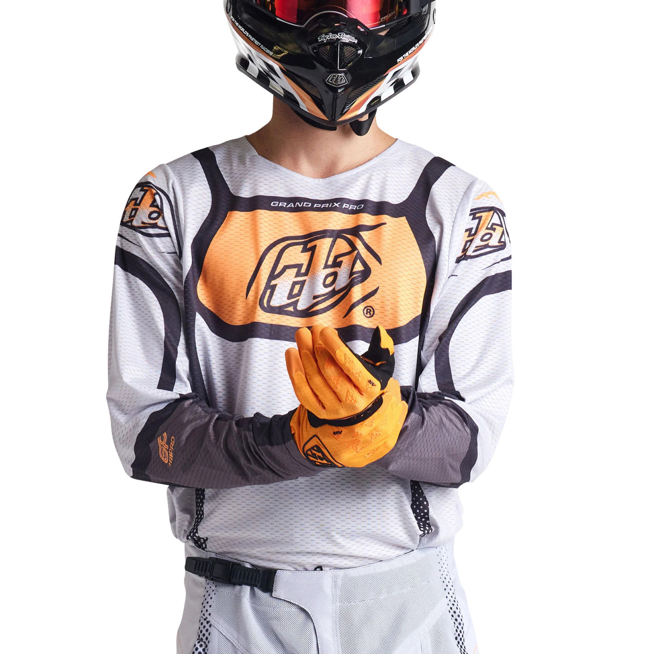 Troy Lee Designs GP Pro Air Jersey - Bands Grey / Neo Orange