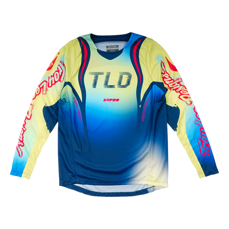 Troy Lee Designs 2025 Youth GP Pro Jersey - Drip Glo Yellow Dark Navy