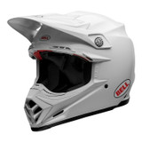 Bell MX 2023 Moto-9S Flex Adult Helmet (Solid White) Front Left