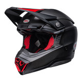 Bell MX 2023 Moto-10 Spherical Mips Adult Helmet (Satin Gloss Black/Red) Front Left