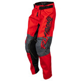 Fly 2023 Youth Kinetic Khaos Pants (Black/Red/Grey) Front Left