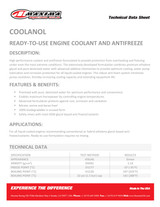 Maxima Coolanol 50/50 Performance Coolant 1.89 Litre (6 Per Box) Data Sheet