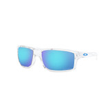 Oakley Gibston Sunglasses (Polished Clear) Prizm Sapphire Lens Front Left