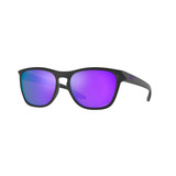 Oakley Manorburn Sunglasses Adult (Matte Black) Prizm Violet Lens Front Left