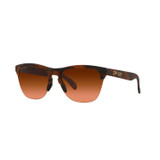 Oakley Frogskins Lite Sunglasses Adult (Matte Brown Tortoise) Prizm Brown Gradient Lens Front Left