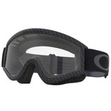 Oakley L Frame MX Goggle (Matte Carbon Fibre) Clear Lens Front Left