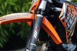 RFX Race Series Forkshrink Upper Fork Guard with KYB Logo (White) Universal 125cc-525cc Attached