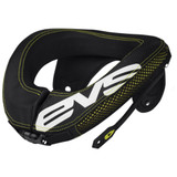 EVS R3 Neck Protector Including Armour Straps Adult (Black/Hi-Viz Yellow) One Size Front