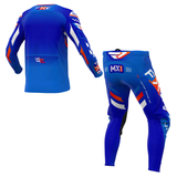 FXR Podium Gladiator MX Kit Combo - Blue / White / Nuke Red