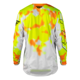 Fly Racing Kinetic Blur Jersey - White / Hi-Vis / Orange
