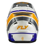 Fly Racing Youth Kinetic Scrap Helmet - White / Orange / Blue / Grey