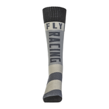 Fly Racing Youth MX Sock Thick - Grey / Black