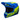 Bell MX 2023 MX-9 Mips Adult Helmet (Disrupt Matte Classic Blue/Hi-Viz Yellow) Front Left