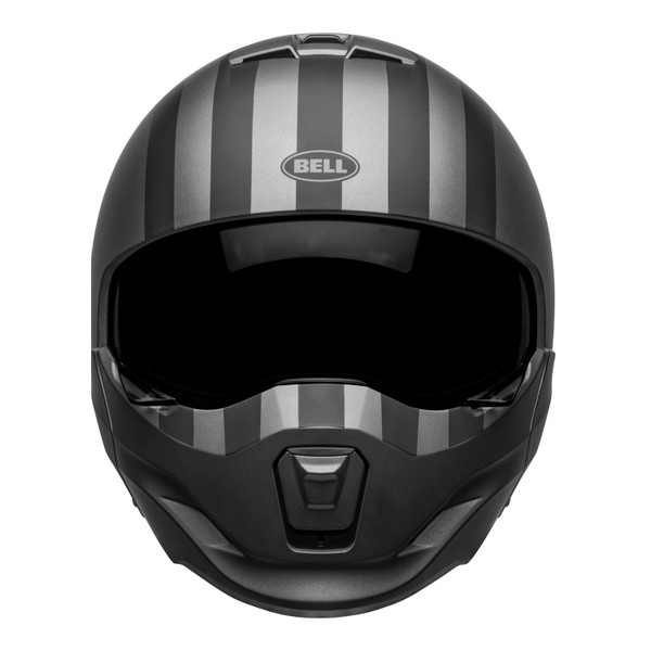 Bell Cruiser 2023 Broozer Adult Helmet (Free Ride Matte Grey/Black) Front Dark Visor
