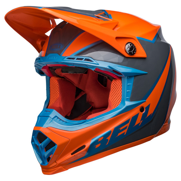 Bell MX 2023 Moto-9S Flex Adult Helmet (Sprite Orange/Grey) Front Left