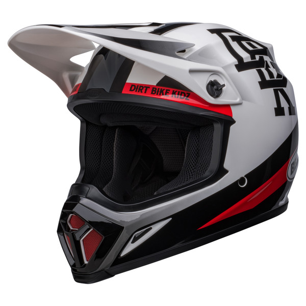Bell MX 2023 MX-9 Mips Adult Helmet (Twitch DBK White/Black) Front Left