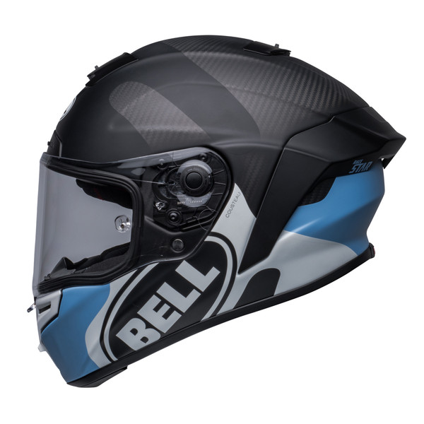Bell Street 2023 Race Star Flex DLX Adult Helmet (Hello Cousteau Algae Matte Black/Blue) Side Left