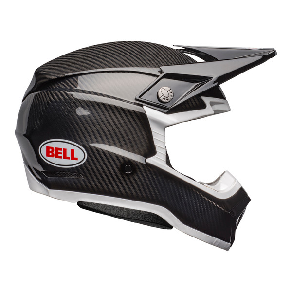 Bell MX 2023 Moto-10 Spherical Mips Adult Helmet (Gloss Black Carbon/White) Side Right