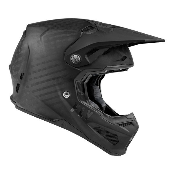 Fly Racing  Formula Carbon Helmet (Solid Matte Carbon) Side Right