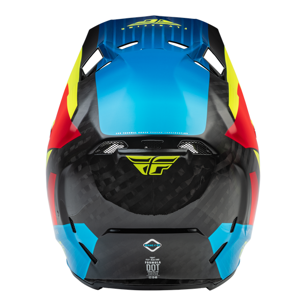 Fly Racing 2023 Formula Carbon Prime Helmet (Hi-Viz/Blue/Red) Back