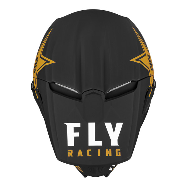 Fly Racing 2023 Kinetic Rockstar Adult Helmet (Black/Gold) | RaceFX