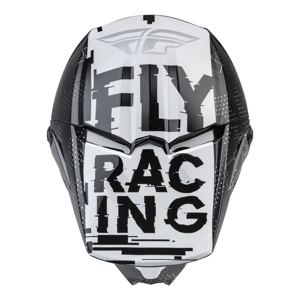 Fly Racing 2023 Kinetic Scan Youth Helmet (Black/White) Top