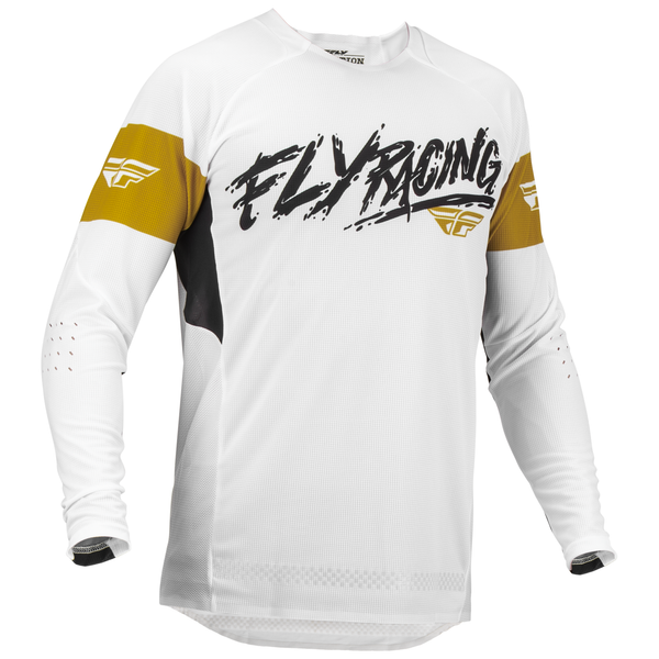 Fly 2023 Evolution DST Jersey Limited Edition Brazen (White/Gold/Black) Front