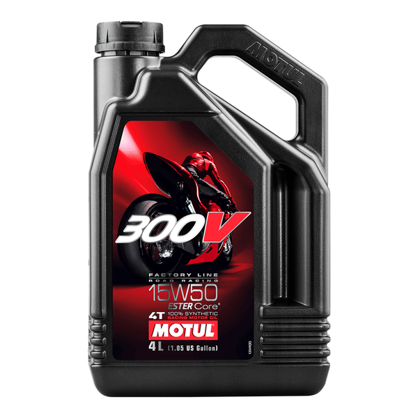 Motul 4T 300V Factory Line Road Racing (15W50) 4 Litre (4 Per Box)