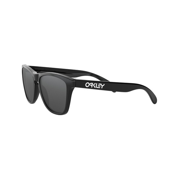 Oakley Frogskins Sunglasses Adult (Polished Black) Prizm Black Lens Side Left 2