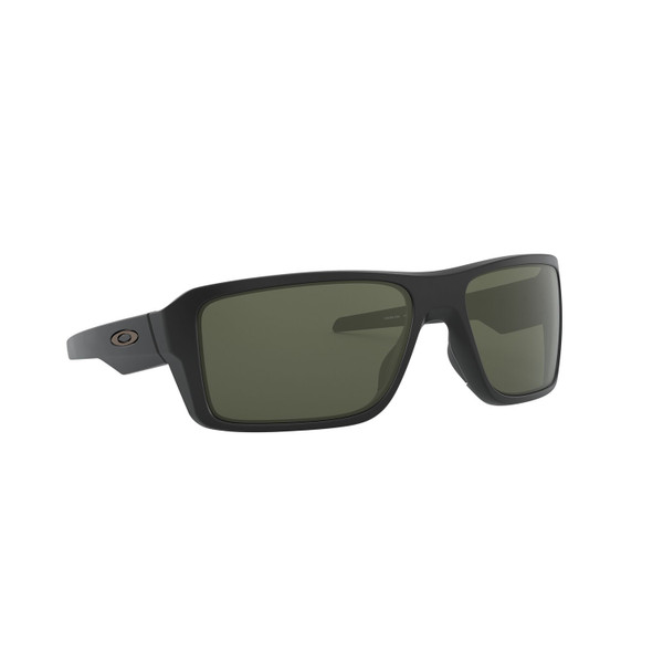 Oakley Double Edge Sunglasses Adult (Matte Black) Dark Grey Lens Front Right