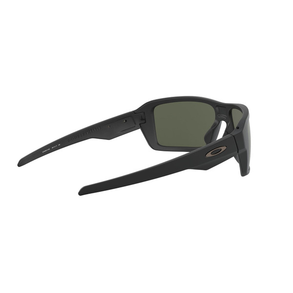 Oakley Double Edge Sunglasses Adult (Matte Black) Dark Grey Lens Back Right