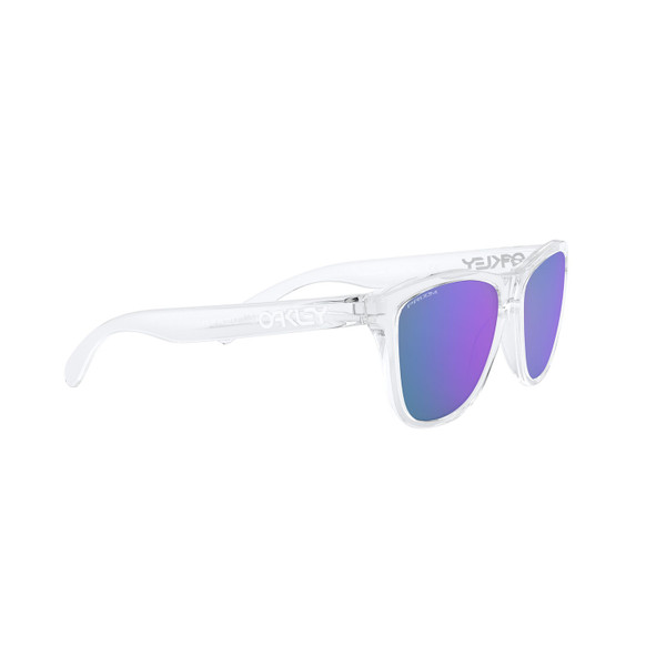 Oakley Frogskins Sunglasses (Polished Clear) Prizm Violet Lens Side Right 2