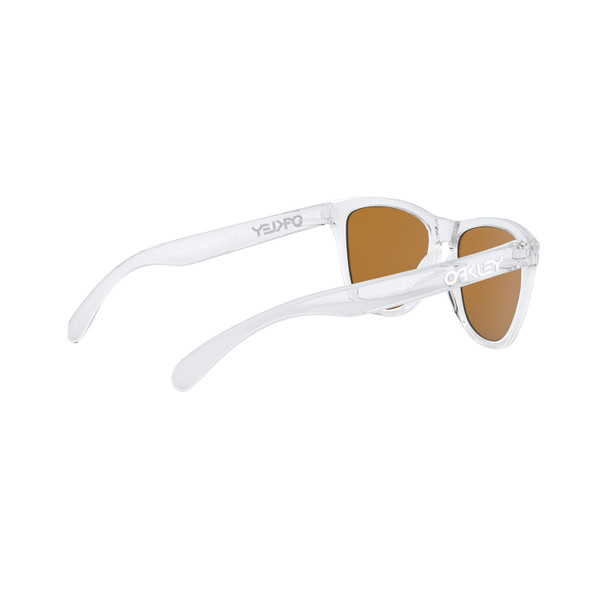 Oakley Frogskins Sunglasses (Polished Clear) Prizm Violet Lens Back Right