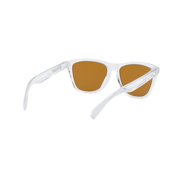 Oakley Frogskins Sunglasses (Polished Clear) Prizm Violet Lens Back Right 2