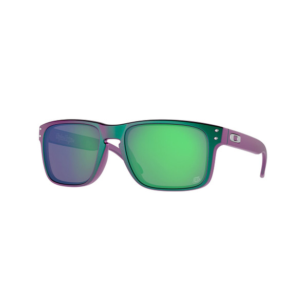 Oakley Holbrook Sunglasses Adult (TLD Matte Purple Green Shift) Prizm Jade Lens Front Left