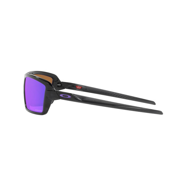 Oakley Cables Sunglasses Adult (Black Ink) Prizm Violet Lens Side Left