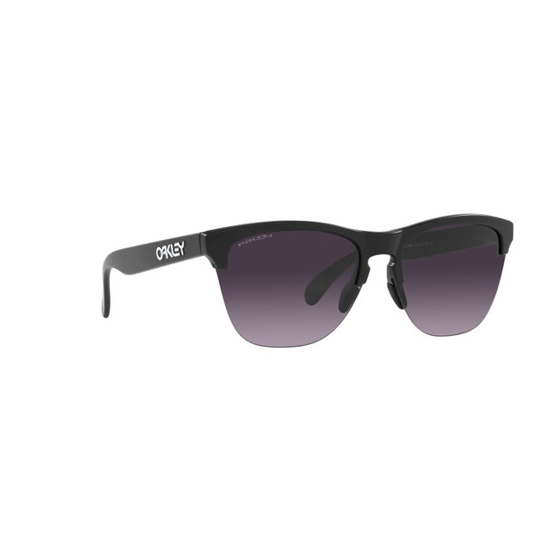 Oakley Frogskins Lite Sunglasses Adult (Matte Black) Prizm Grey Gradient Lens Front Right