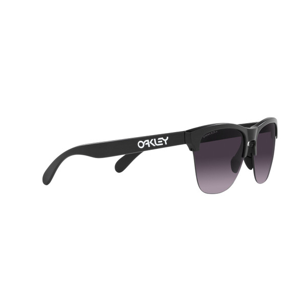 Oakley Frogskins Lite Sunglasses Adult (Matte Black) Prizm Grey Gradient Lens Side Right