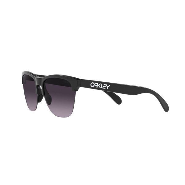 Oakley Frogskins Lite Sunglasses Adult (Matte Black) Prizm Grey Gradient Lens Side Left 2