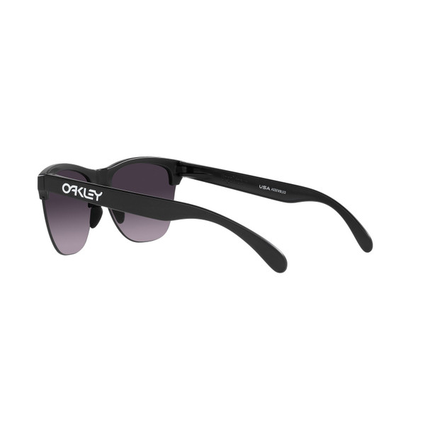 Oakley Frogskins Lite Sunglasses Adult (Matte Black) Prizm Grey Gradient Lens Back Left