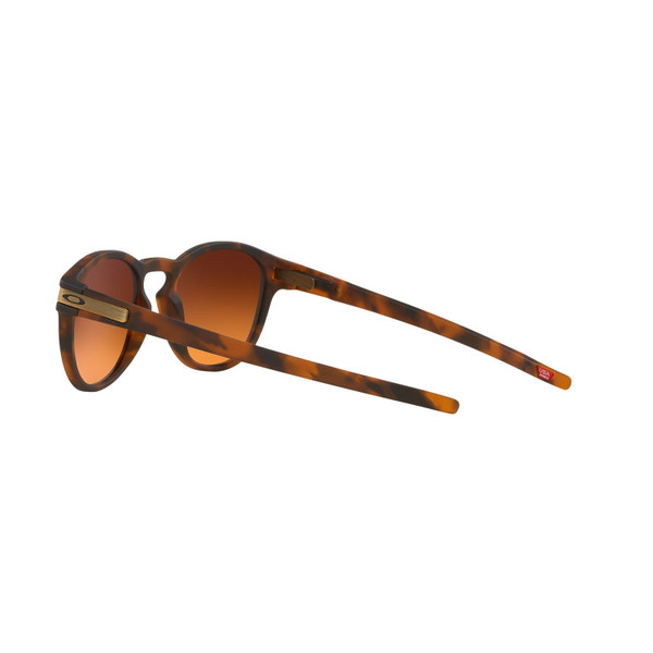 Oakley Latch Sunglasses Adult (Matte Brown Tortoise) Prizm Brown Gradient Lens Back Left