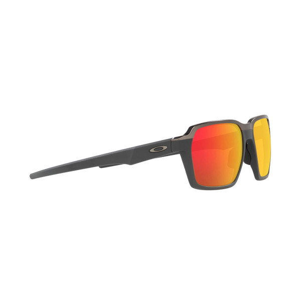 Oakley Parlay Sunglasses Adult (Moto GP Carbon) Prizm Ruby Lens Side Right 2