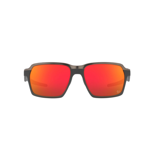 Oakley Parlay Sunglasses Adult (Moto GP Carbon) Prizm Ruby Lens Front