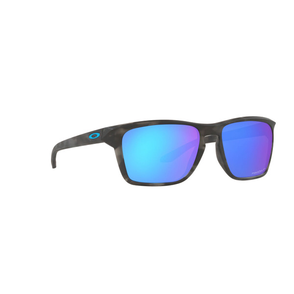 Oakley Sylas Sunglasses (Matte Black Tortoise) Prizm Sapphire Polarized Lens Front Right