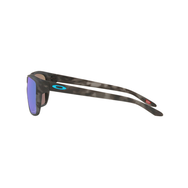 Oakley Sylas Sunglasses (Matte Black Tortoise) Prizm Sapphire Polarized Lens Side Left