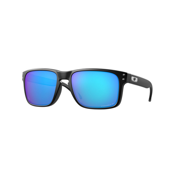 Oakley Holbrook Sunglasses Adult (Matte Black) Prizm Sapphire Polarized Lens Front Left