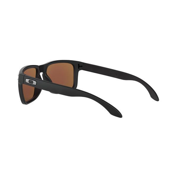 Oakley Holbrook Sunglasses Adult (Matte Black) Prizm Sapphire Polarized Lens Back Left