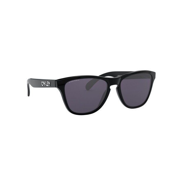Oakley Frogskin XS Sunglasses Youth (Polished Black) Prizm Grey Lens Front Right