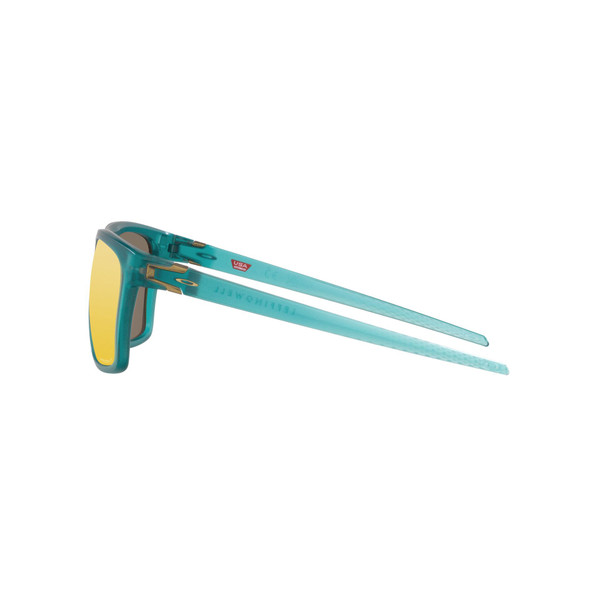 Oakley Leffingwell Sunglasses Adult (Matte Arctic Surf) Prizm 24K Polarized Lens Side Left