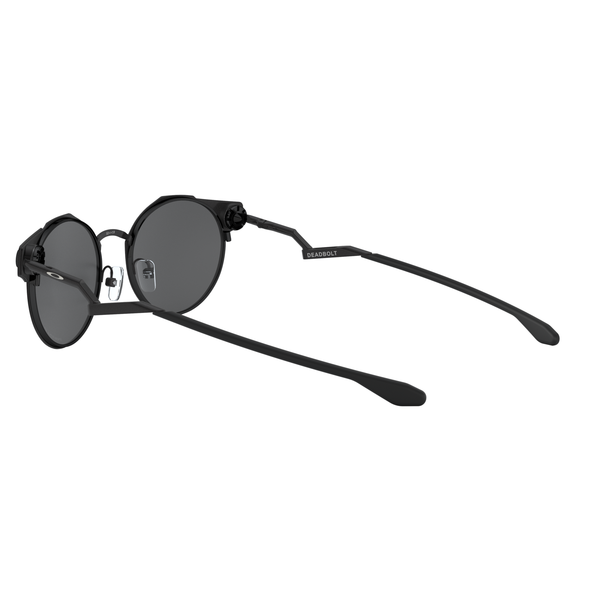 Oakley Deadbolt Sunglasses Adult (Satin Black) Prizm Black Polarized Lens Back Left